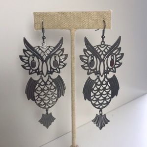 Long Owl Earrings